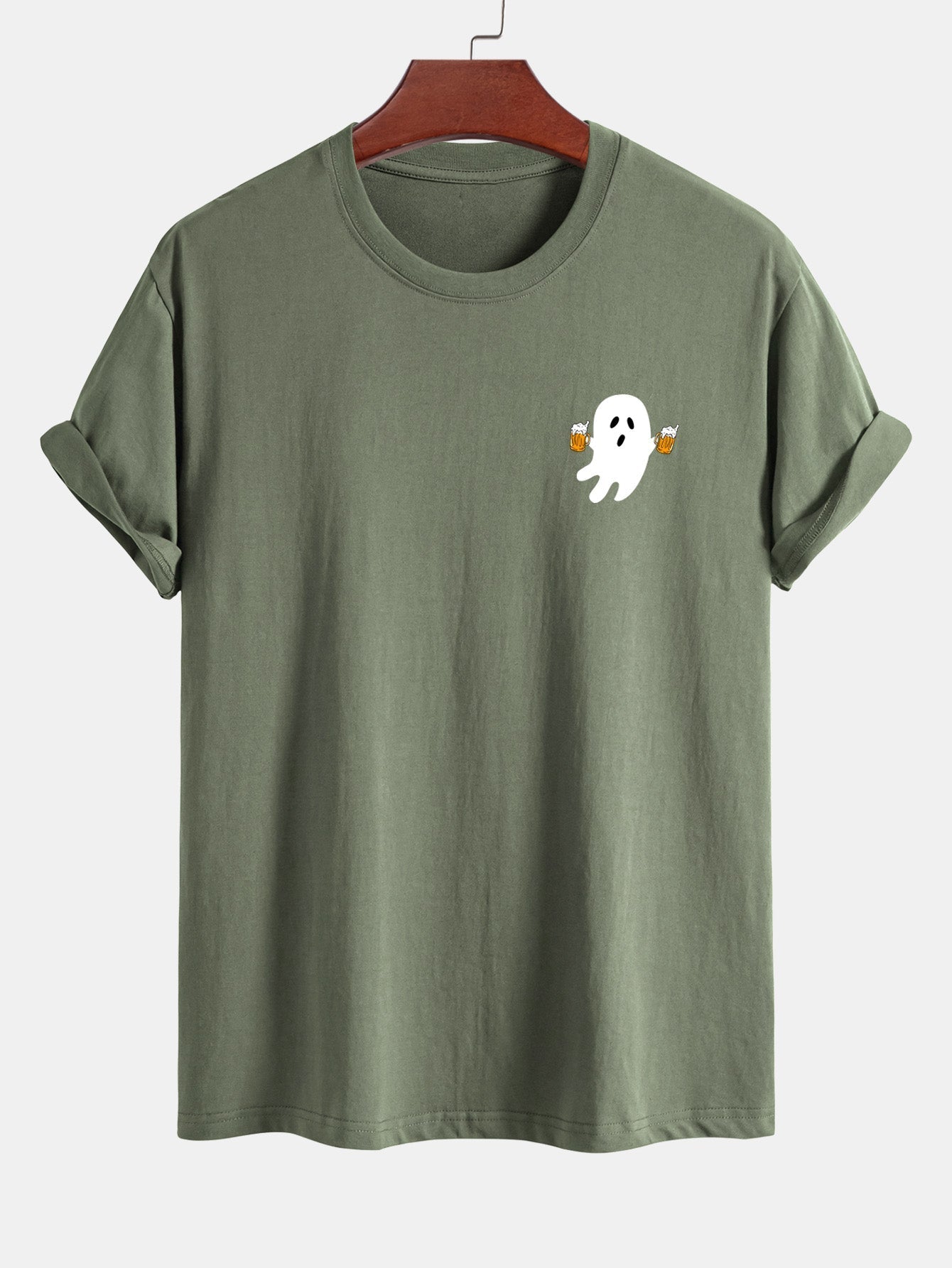 Joaquim® | Regular Fit Beer Ghost Print Cotton T-Shirt