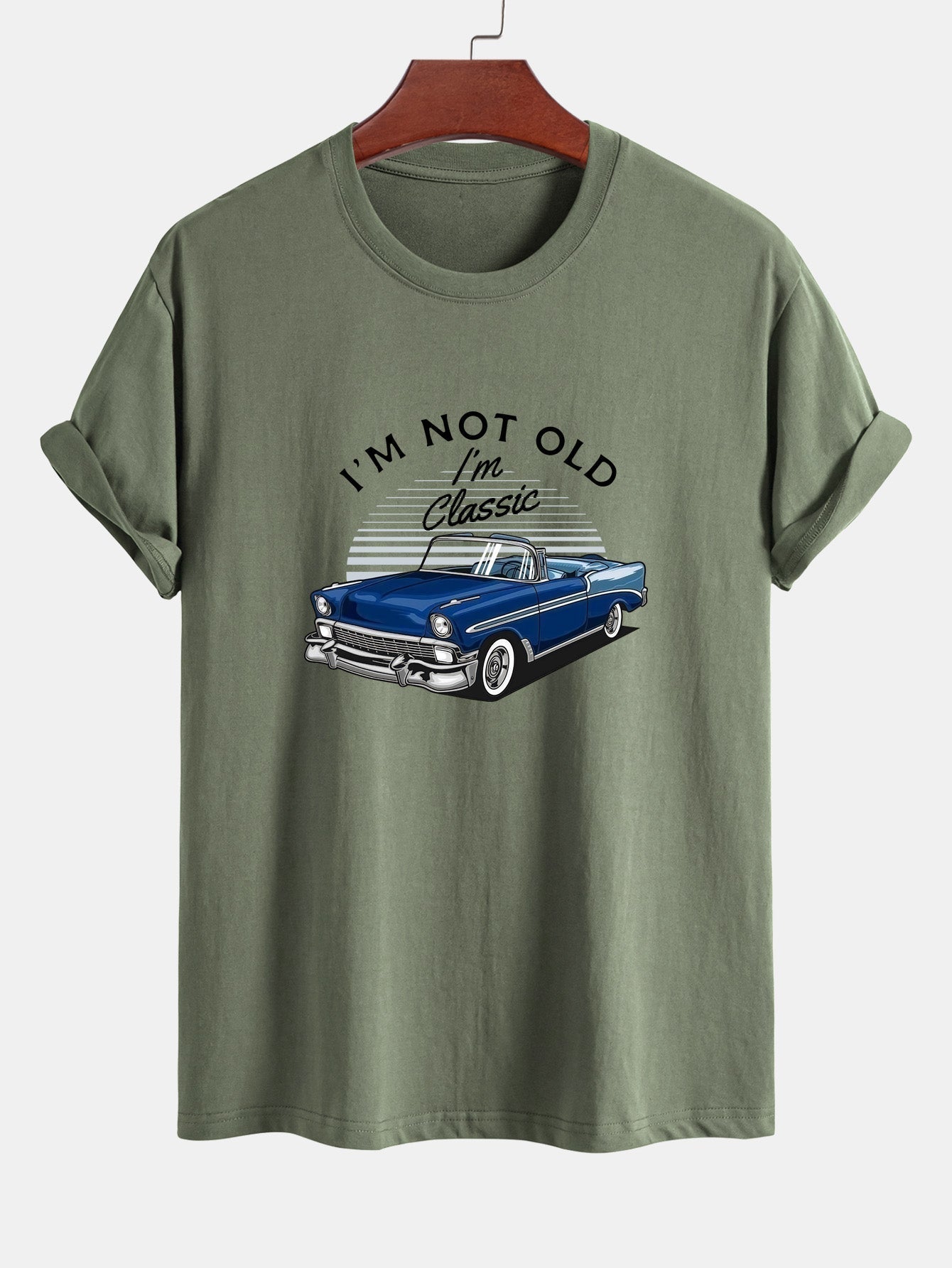 Mencio® | Car Slogan Print Cotton T-Shirt