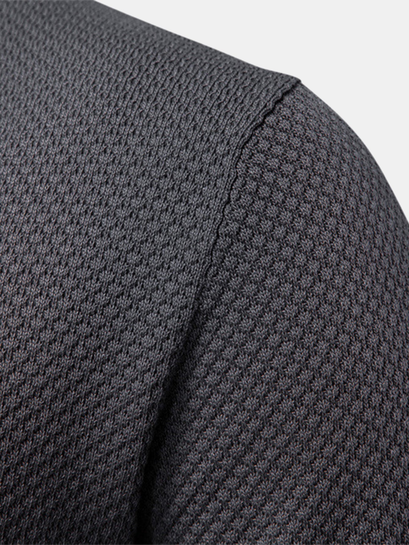 Elton® | Pineapple Texture Knit V Neck Polo