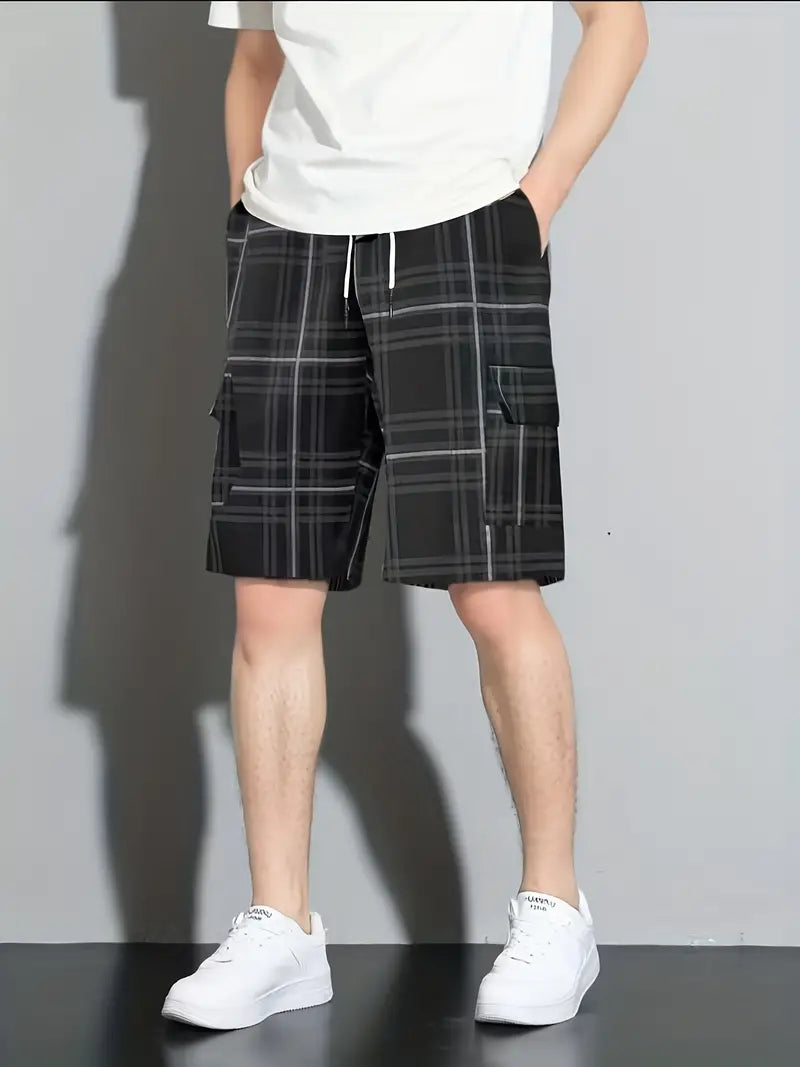 Harvey® | Casual Checked Shorts With Drawstring And Side Pockets