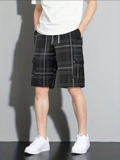 Harvey® | Casual Checked Shorts With Drawstring And Side Pockets