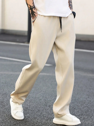 Anatole® | Straight Trousers In Solid Color For Men