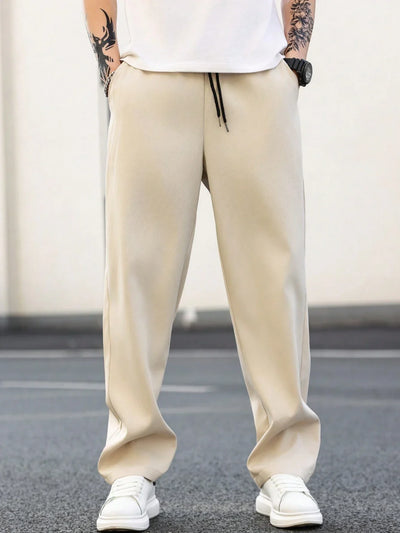 Anatole® | Straight Trousers In Solid Color For Men