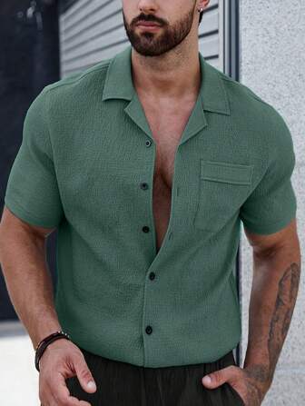 Burke® | Men's shirt with plain buttons and patch pockets