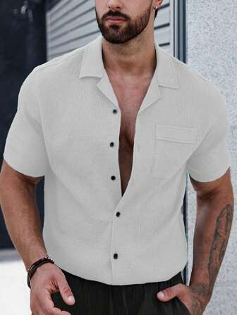 Burke® | Men's shirt with plain buttons and patch pockets