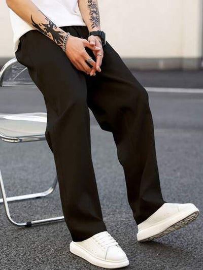 Anatole® | Straight Trousers In Solid Color For Men