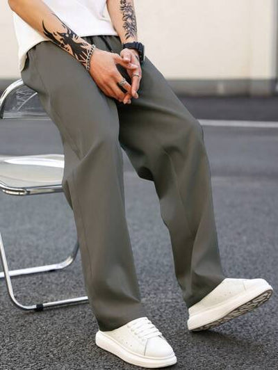 Anatole® | Straight Trousers In Solid Color For Men