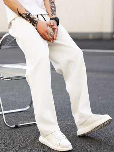 Anatole® | Straight Trousers In Solid Color For Men