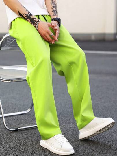 Anatole® | Straight Trousers In Solid Color For Men