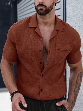 Burke® | Men's shirt with plain buttons and patch pockets