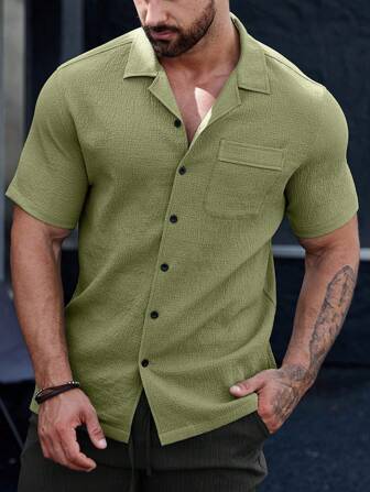 Burke® | Men's shirt with plain buttons and patch pockets