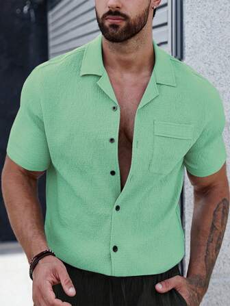 Burke® | Men's shirt with plain buttons and patch pockets