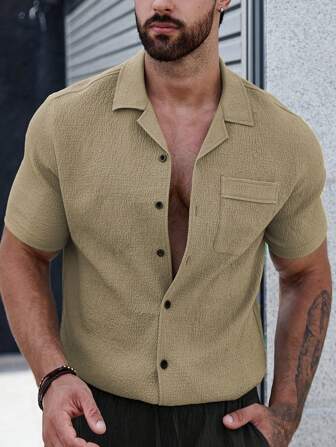 Burke® | Men's shirt with plain buttons and patch pockets