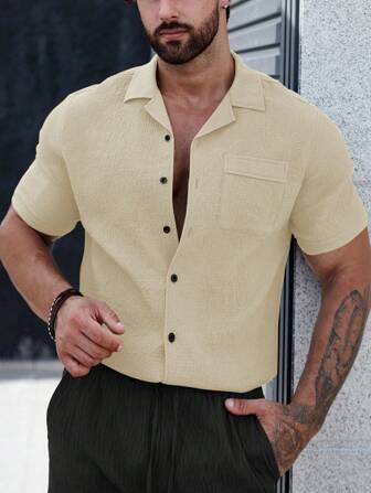 Burke® | Men's shirt with plain buttons and patch pockets