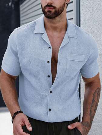 Burke® | Men's shirt with plain buttons and patch pockets