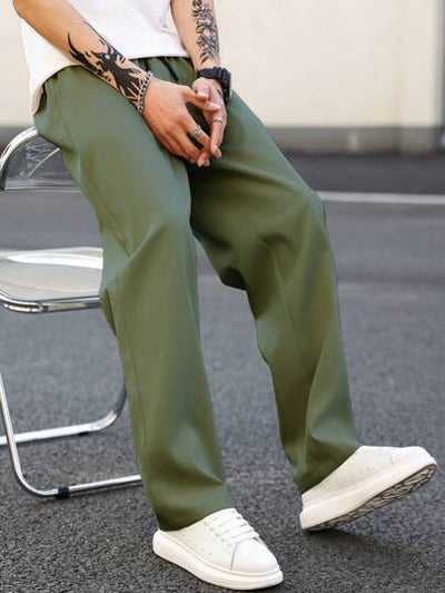 Anatole® | Straight Trousers In Solid Color For Men