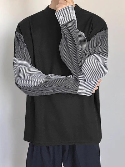 Anthony® | Casual Striped Crew Neck Sweatshirt For Men