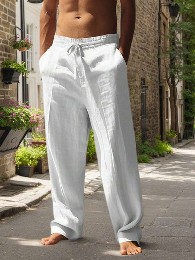 Justin | LIGHTWEIGHT LINEN PANTS WITH DRAWSTRING