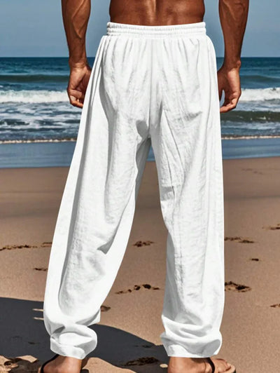 Justin | LIGHTWEIGHT LINEN PANTS WITH DRAWSTRING