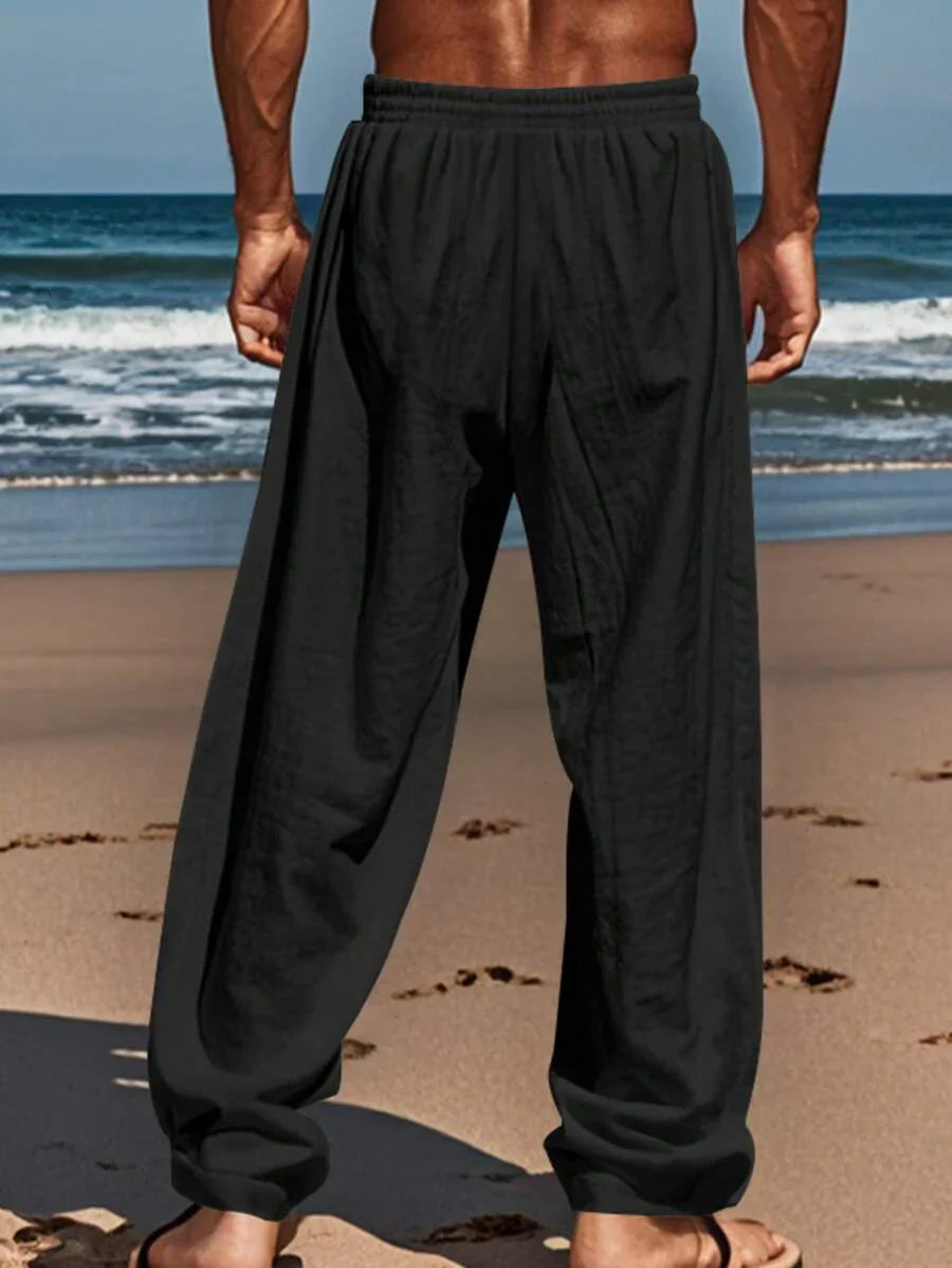 Justin | LIGHTWEIGHT LINEN PANTS WITH DRAWSTRING