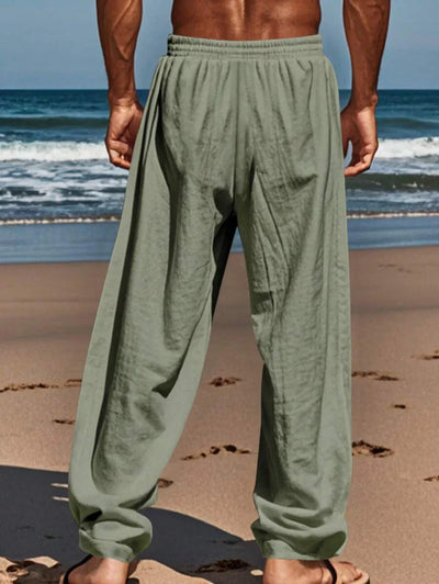 Justin | LIGHTWEIGHT LINEN PANTS WITH DRAWSTRING