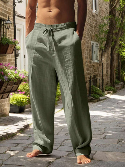 Justin | LIGHTWEIGHT LINEN PANTS WITH DRAWSTRING
