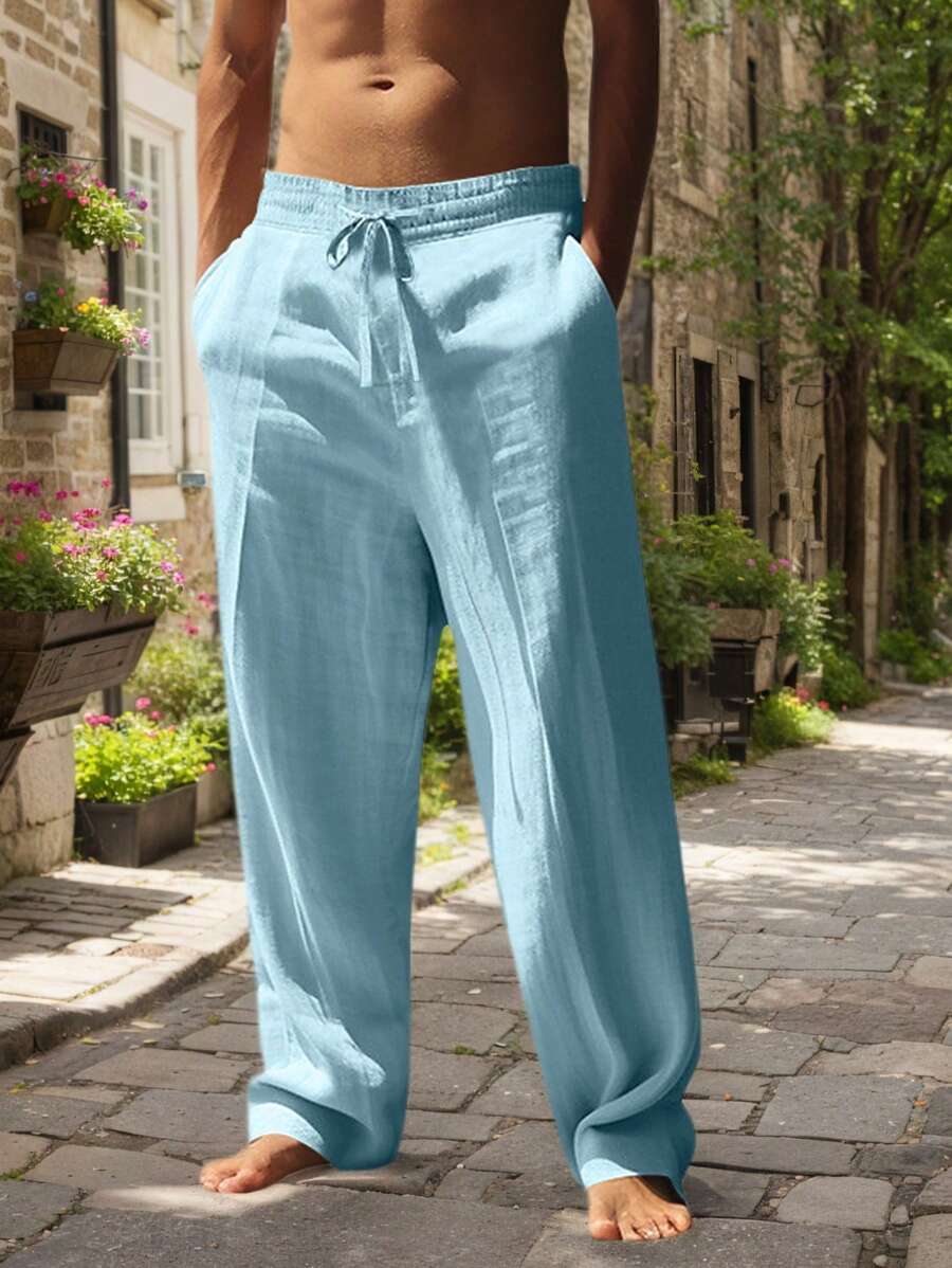 Justin | LIGHTWEIGHT LINEN PANTS WITH DRAWSTRING