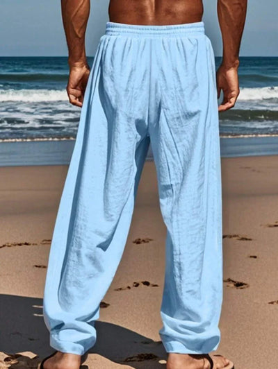 Justin | LIGHTWEIGHT LINEN PANTS WITH DRAWSTRING