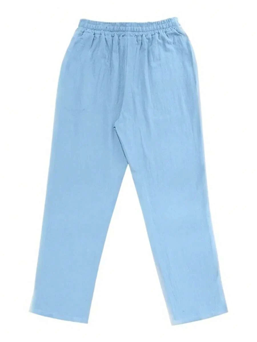 Justin | LIGHTWEIGHT LINEN PANTS WITH DRAWSTRING