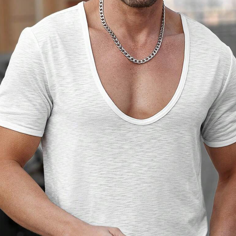 Frank | Men'S Solid Color Cotton Blend Short-Sleeved T-Shirt