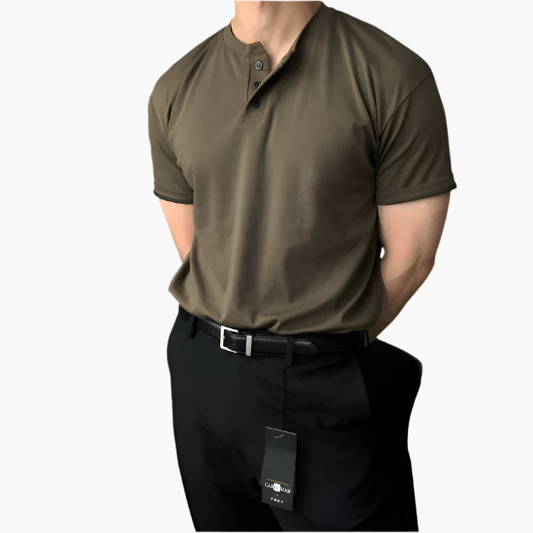 Aniceto® | DAEGU Buttoned Collar T-Shirt