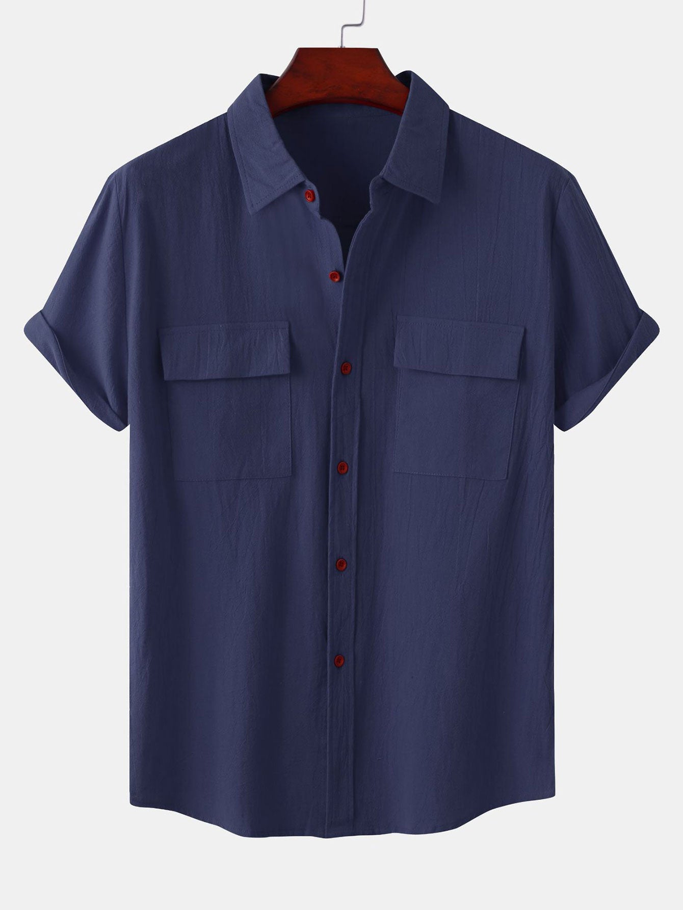 Alver® | Man Button Up Shirt With Patch Pockets