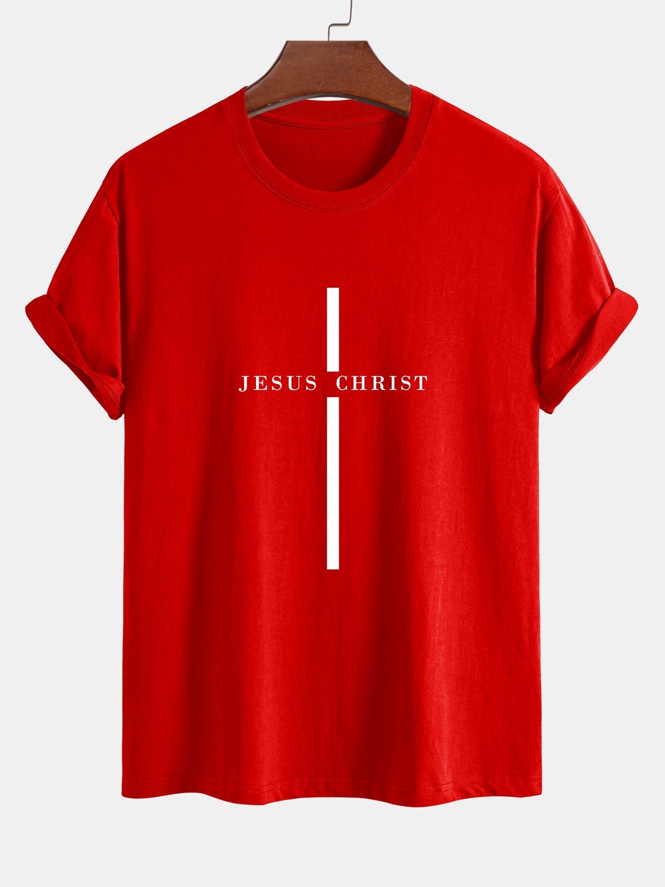 Odón® | Jesus Christ Stripe Print Cotton T-Shirt
