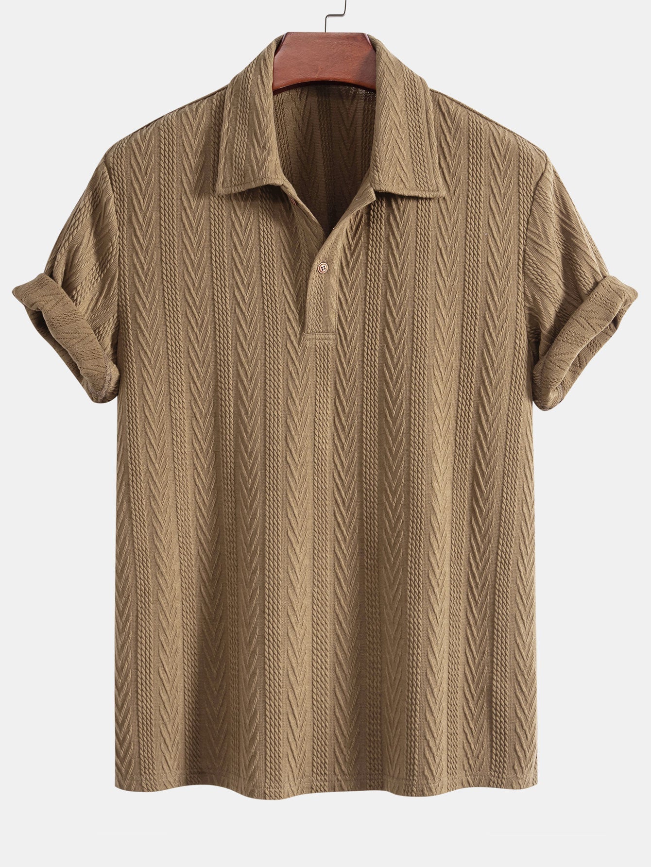 Yovanni® | Knitted Geometric Jacquard Polo