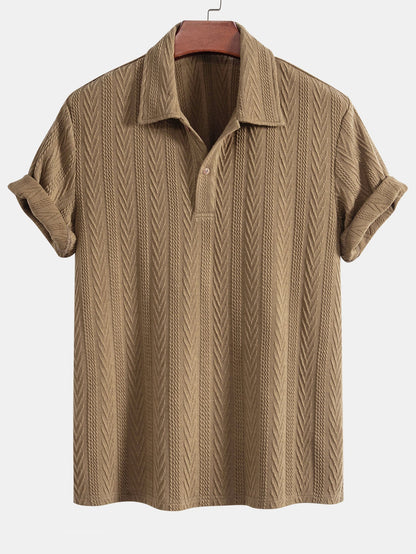 Yovanni® | Knitted Geometric Jacquard Polo