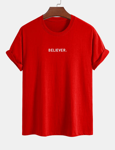 Octavio® | Believer Print Cotton T-Shirt