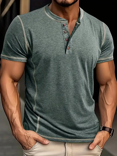 Malcolm | Short-sleeved button-down T-shirt