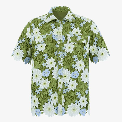Marvin | Men'S Summer Fashion Embroidered Floral Hollow Sleeve Shirt