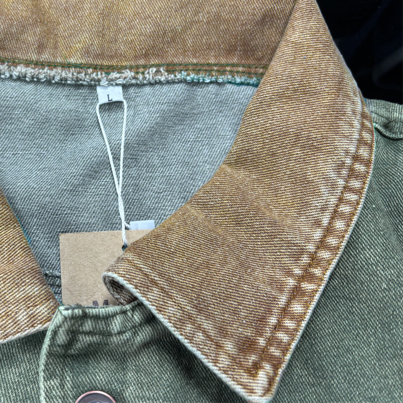 Men's Distressed Denim Jacket