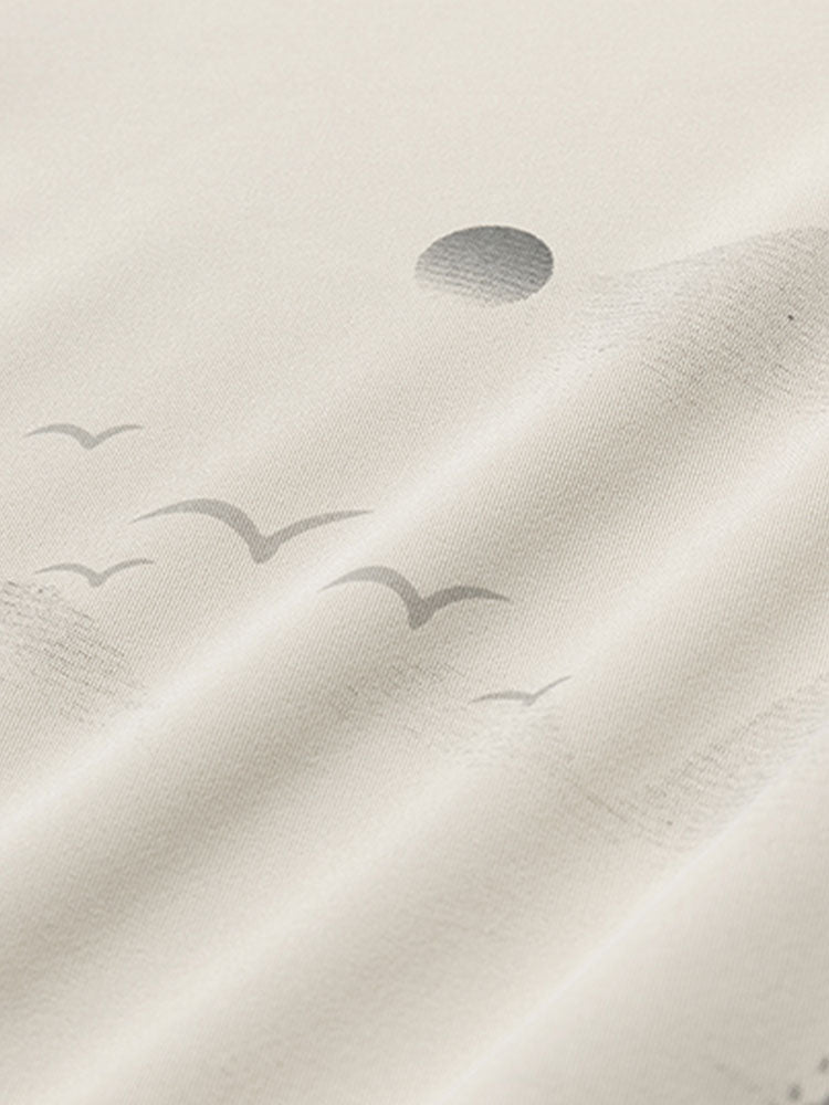 Artemas® | Ink Landscape Print Crew Neck Sweatshirt