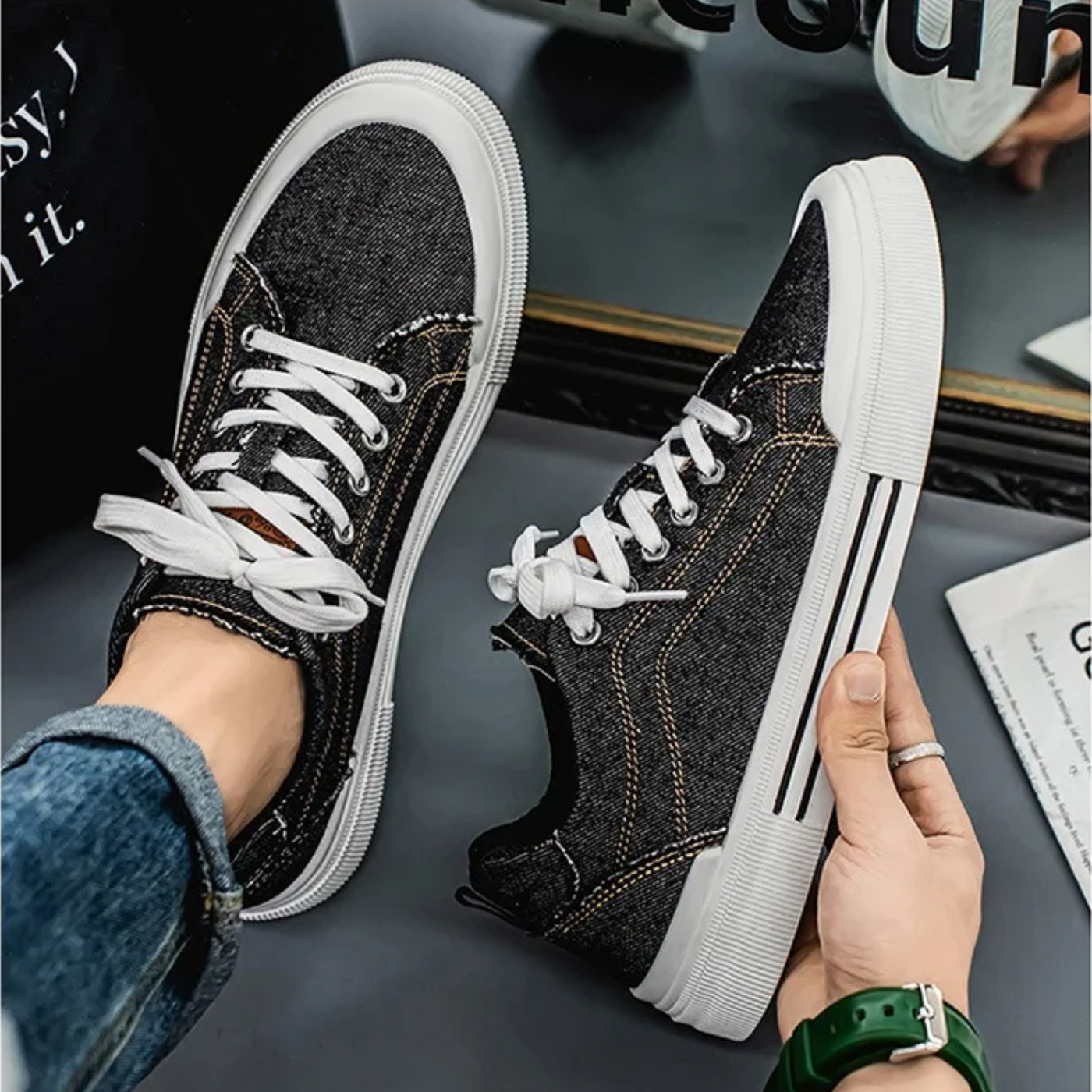 Alexei | Bellagio Denim Sneakers