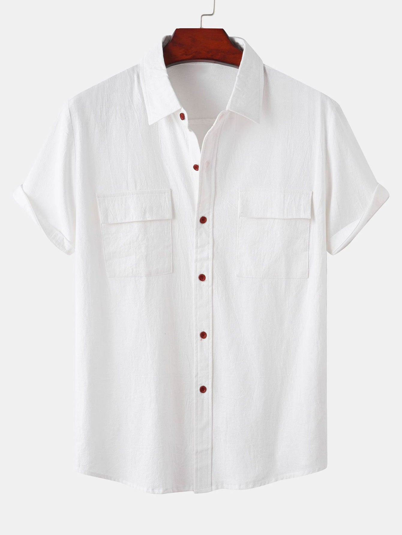 Alver® | Man Button Up Shirt With Patch Pockets