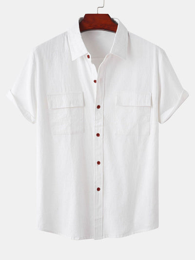 Alver® | Man Button Up Shirt With Patch Pockets