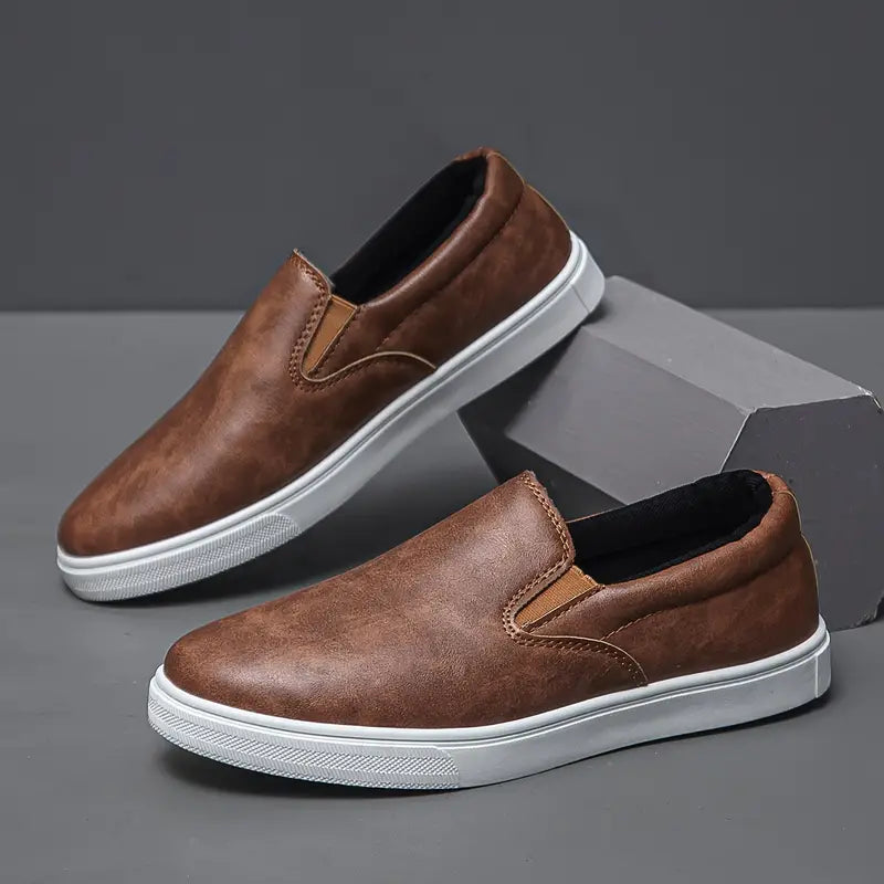 Ceferino® | Leather Slip On Shoes