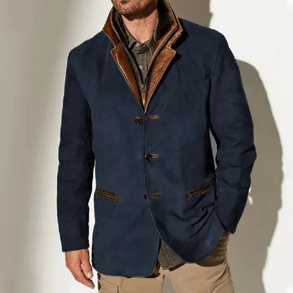 Adrian® | Single-Breasted Retro Jacket With Lapels And Button Placket For Men