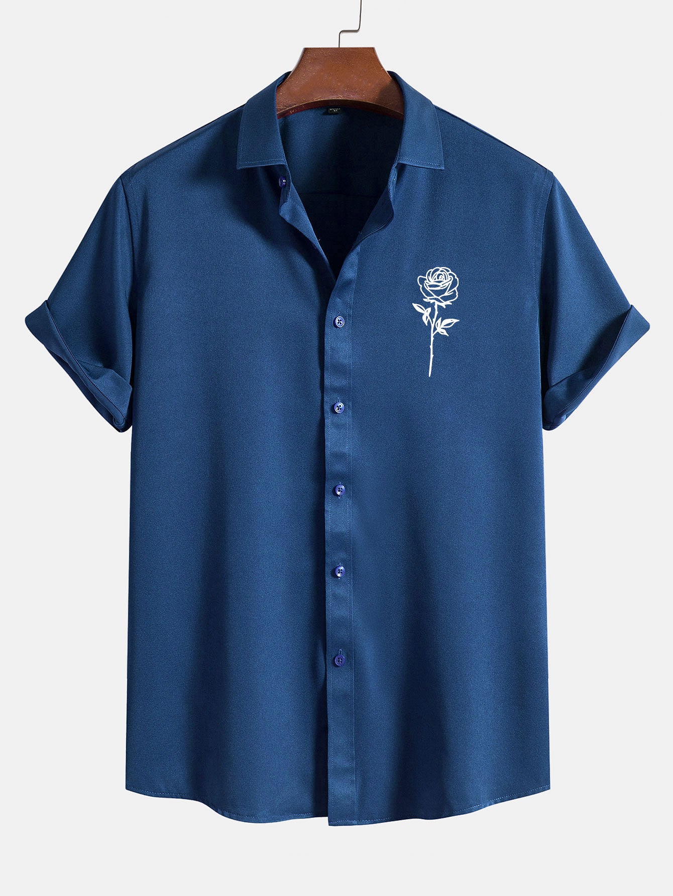 Armantino® | Rose Print Short Sleeve Shirts