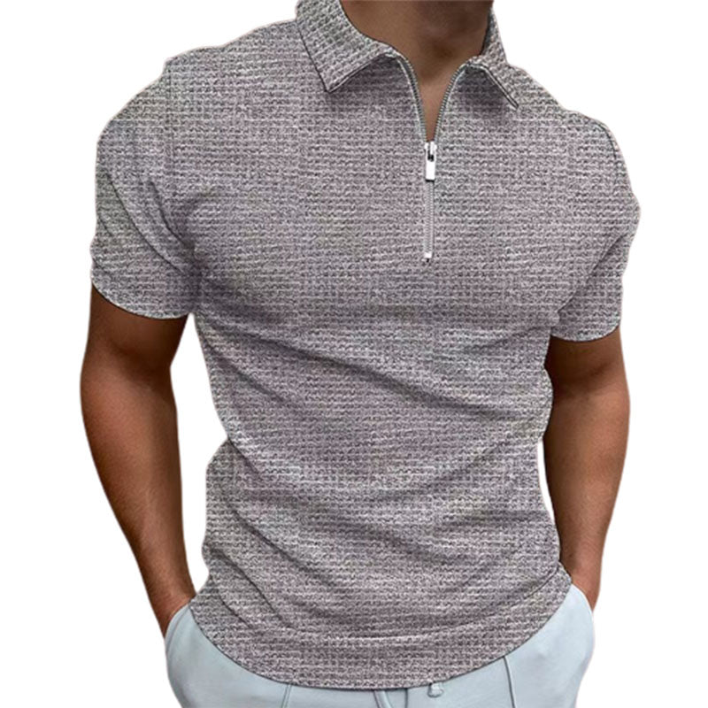 Justus® | Solid Color Summer T-Shirt With Zipper