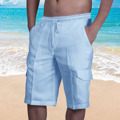 Yannick® | Solid Color Beach Shorts With Pocket And Drawstring