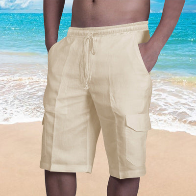 Yannick® | Solid Color Beach Shorts With Pocket And Drawstring