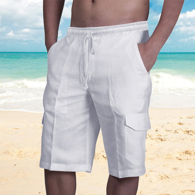 Yannick® | Solid Color Beach Shorts With Pocket And Drawstring